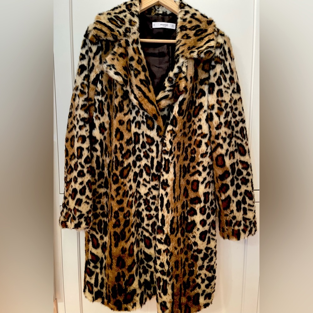 MANGO LEOPARD PRINT COAT 🖤 - Picture 1 of 1